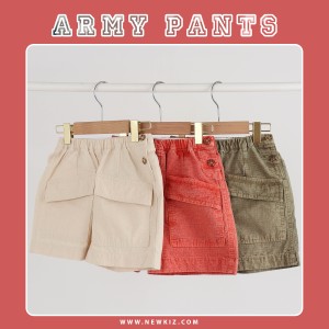 Quần jean đính nút ngang eo Army Pants QS42 (아미4부 팬츠)